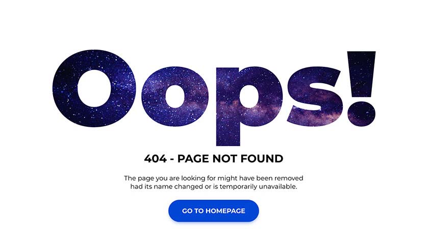 404 Error - Page not Found