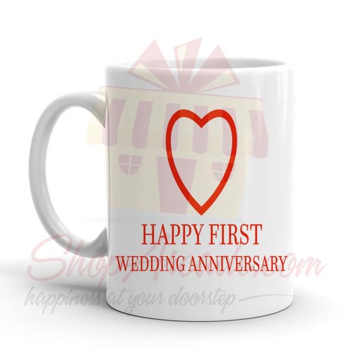 Heart Wedding Anni Mug