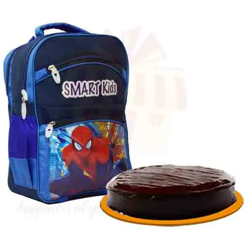 School Bag With Cake For Boy