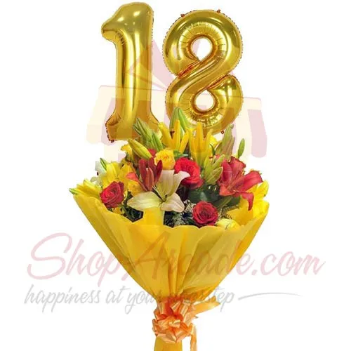 Number Balloon Bouquet - Double Number