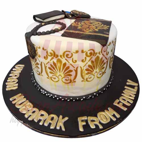 Umrah Mubarak Cake 5lbs-Blue Ribbon