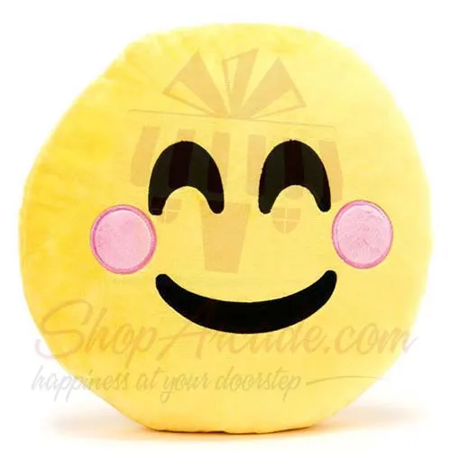 Blush Emoji Cushion