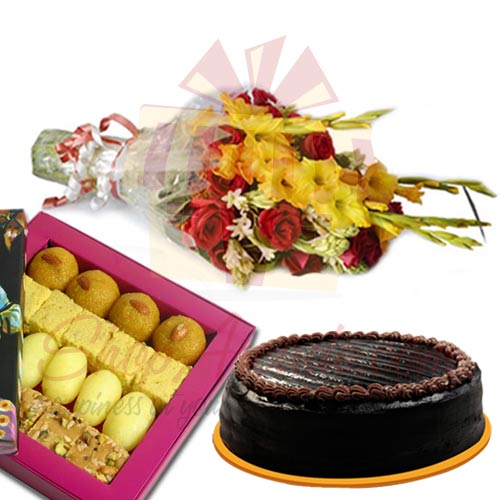 Cake Mithai Flowers