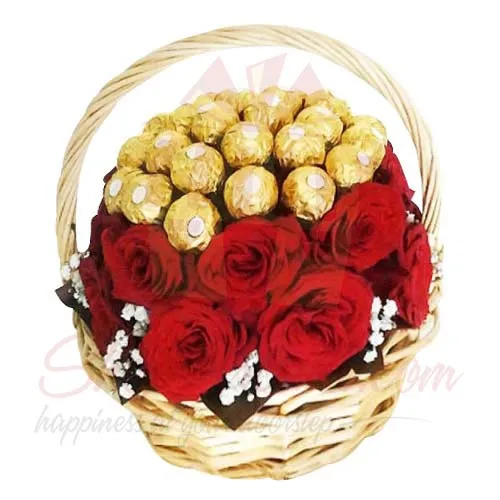 Ferrero And Rose Basket