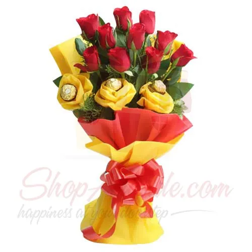 Ferrero With Rose Bunch