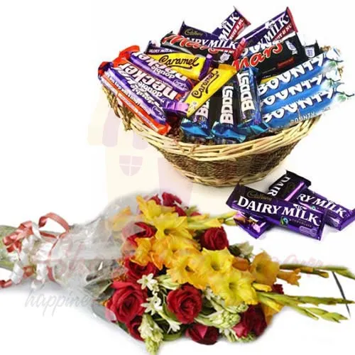 Cake With Choc Basket