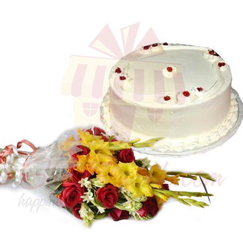 Flowers With Sugar Free Cake