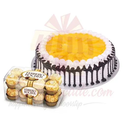 Chocs And Mango Cake