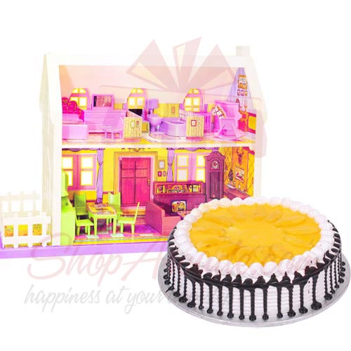 Mango Cake With Doll House