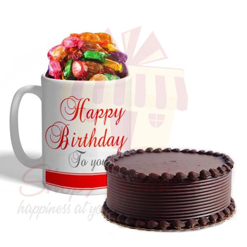 B Day Choco Mug With Cake