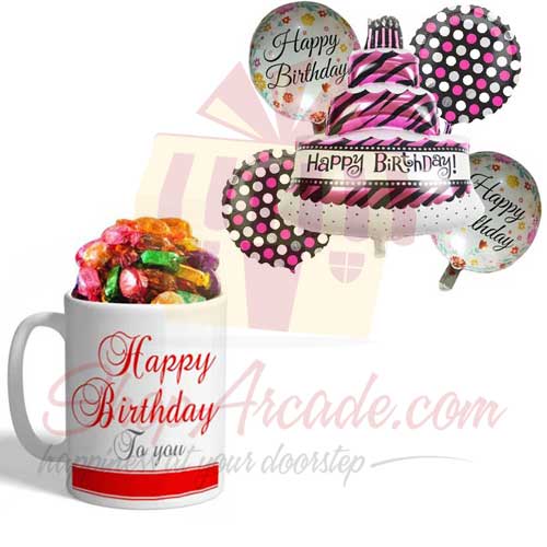B Day Choco Mug With Balloon