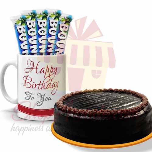 Bday Choc Mug With Cake