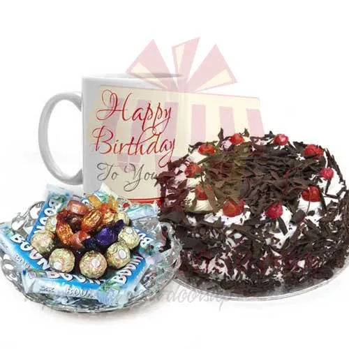 Cake Mug And Choc Tray