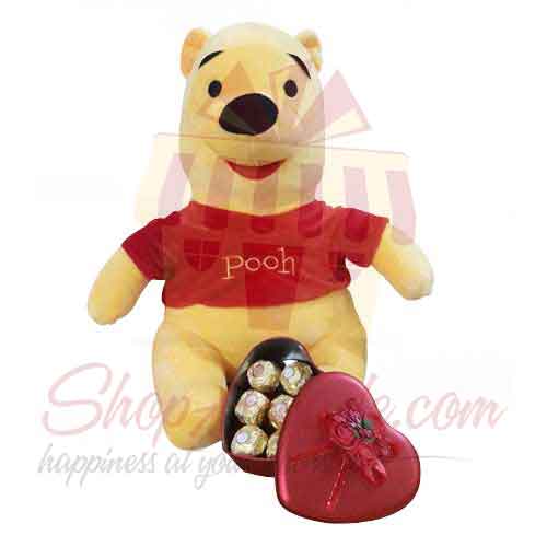 Pooh With Chocolate Heart