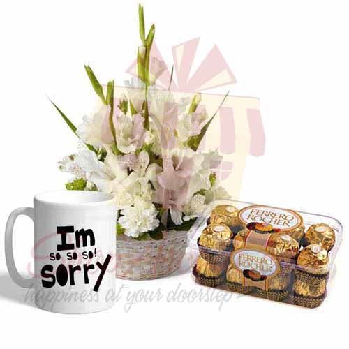 Flowers Chocs Sorry Mug