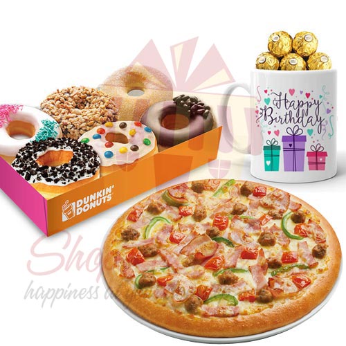 Pizza Donuts And Choc Mug