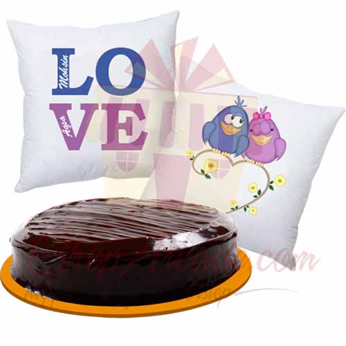 Cushion Pair With Cake