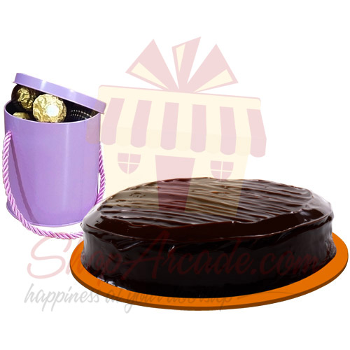 Cake With Choco Cylinder