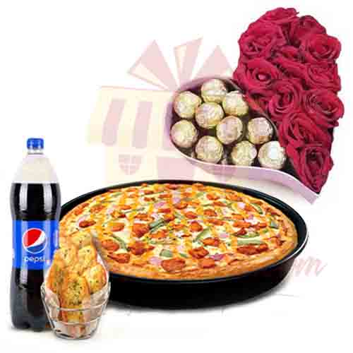 Roses Chocolates And Pizza