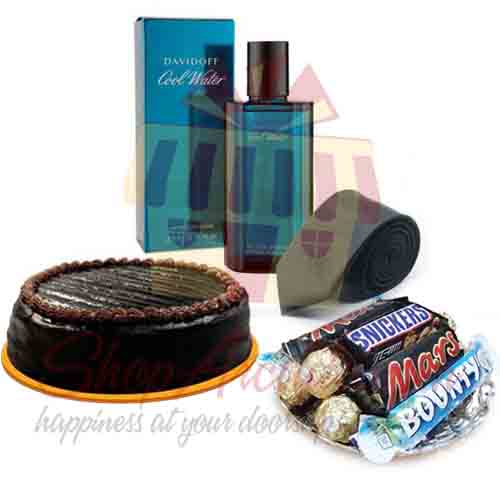 Perfume Tie Chocs Cake For Him