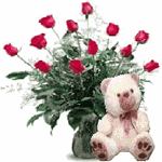 Red Roses Teddy