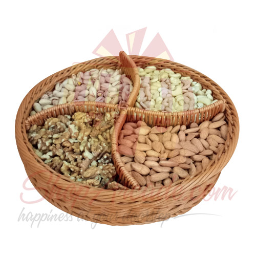 2Kg Mix Dry Fruits In A Silicone Basket