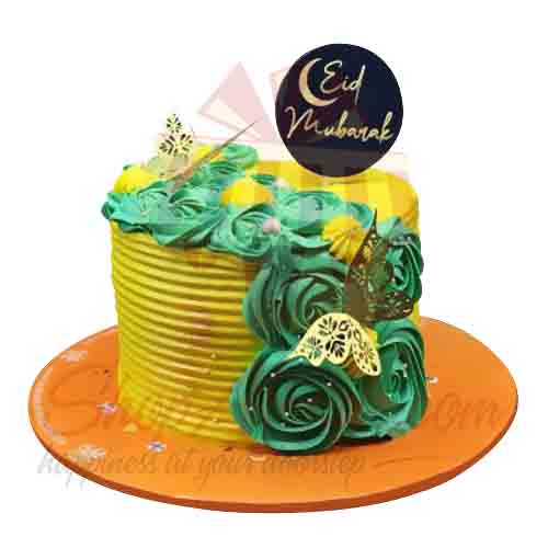 Green Floral  Eid Cake 2Lbs - Sachas