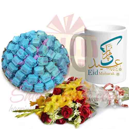 Vigo Tray With Eid Mug And Flowers