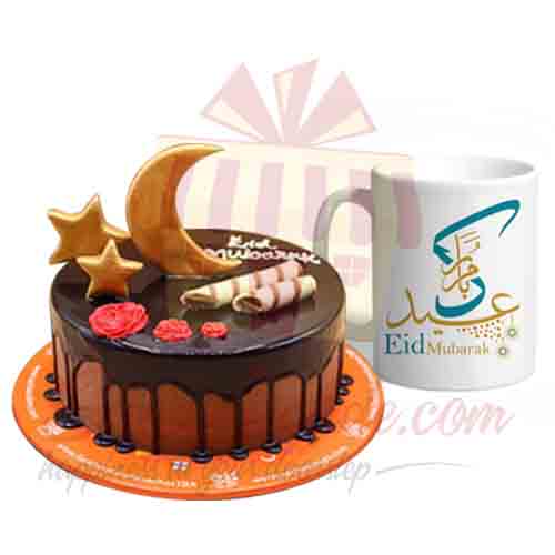 Moon Cake With Eid Mubarak Mug