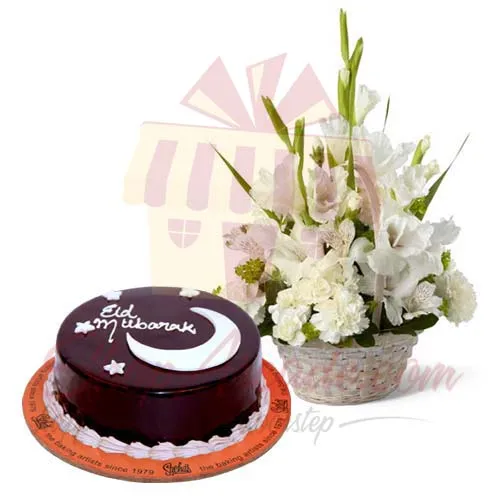Glads Basket With Eid Cake