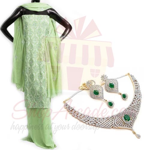 Necklace Set With Suit