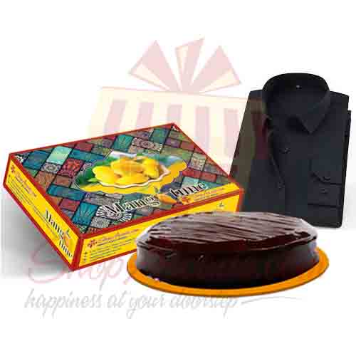 Mango Box Black Shirt With Cake
