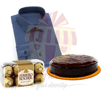 Shirt, Cake And Chocolates