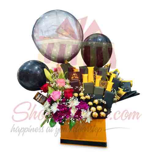 Flowers Chocolates And Balloons