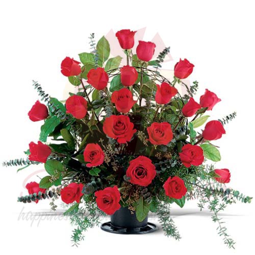 2 Dozen Roses In A Basket