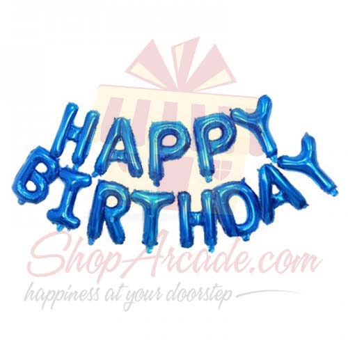 Happy Birthday (Alphabet Balloons) Blue