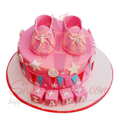 Its A Girl Cake 5lbs-Black And Brown