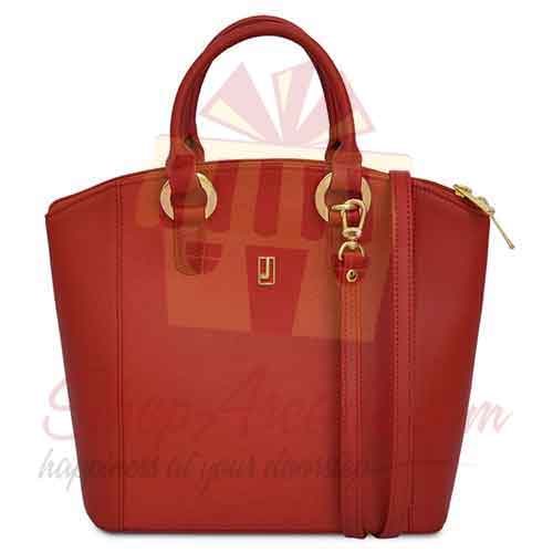 Leather Handbag Red 