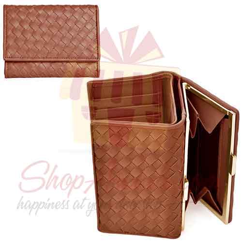 Tan Woven Wallet