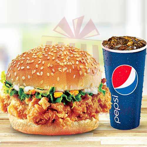 Krunch Burger With Drink - KFC