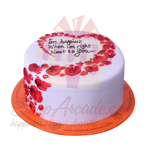 Painted Heart Cake By Sachas