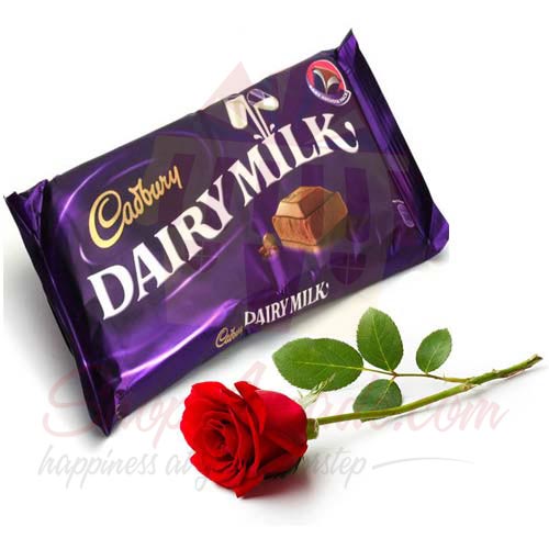 Cadbury With Single Rose