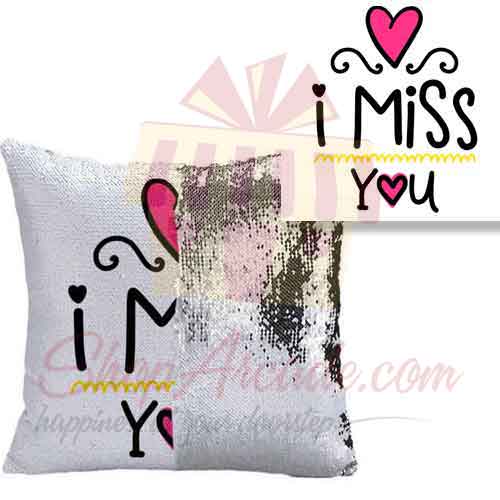 Miss You Sequin Cushion 2