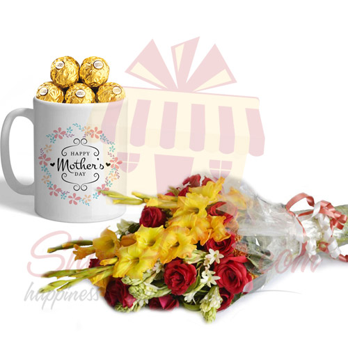 Choc Mug With Bouquet For Mom