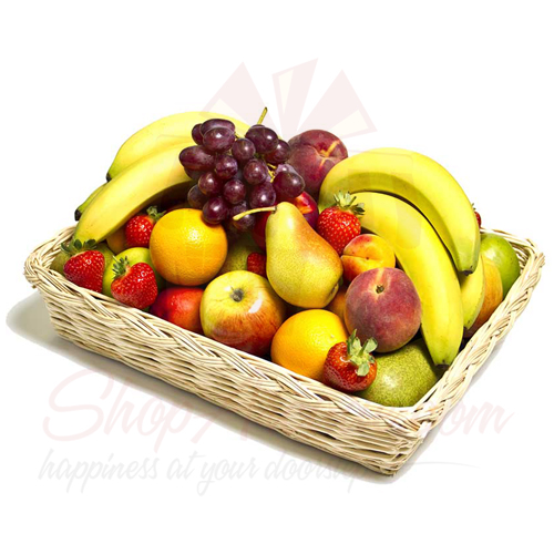 Mix Fruits In A Cane Basket 8-9KG