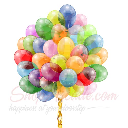 Colourful Balloons (50 Pcs)