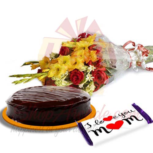 Cake Flowers With Love Choc