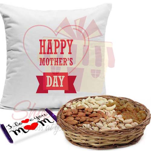 Cushion With Dry Fruits And Love Choc