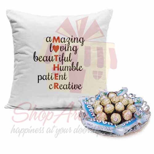 Mother Cushion With Choco Tray