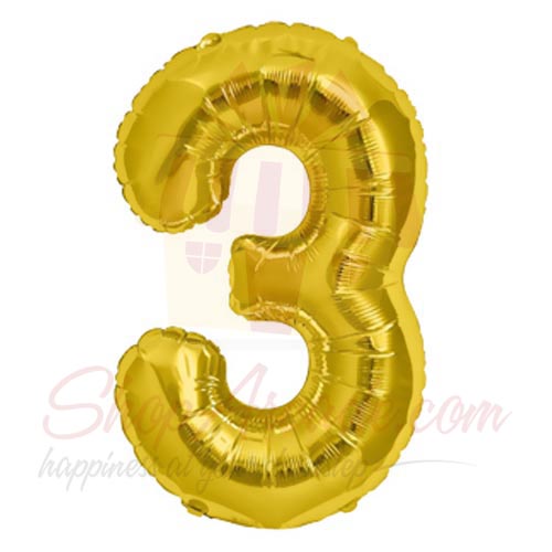 3 Number Balloon